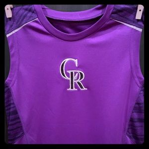 Youth MLB official Colorado Rockies tank 5/6 m